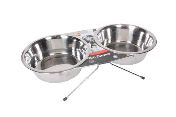 Karlie İKİLİ ÇELİK MAMA KABI 2X1600 ML-21 CM