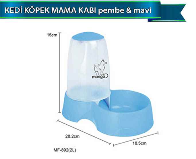 DOLPHİN KEDİ KÖPEK MAMA KABI pembe-mavi