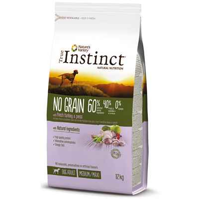 T INSTINCT DOG NO GRA.MED/MAX ADULT TURKEY 12kg