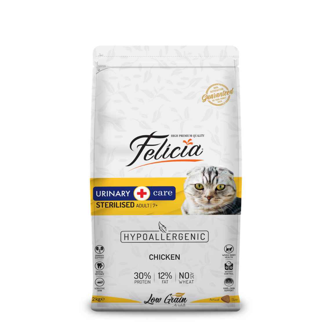 Felicia Az Tahıllı 2 kg Sterilised Tavuklu HypoAllergenic Kedi Maması