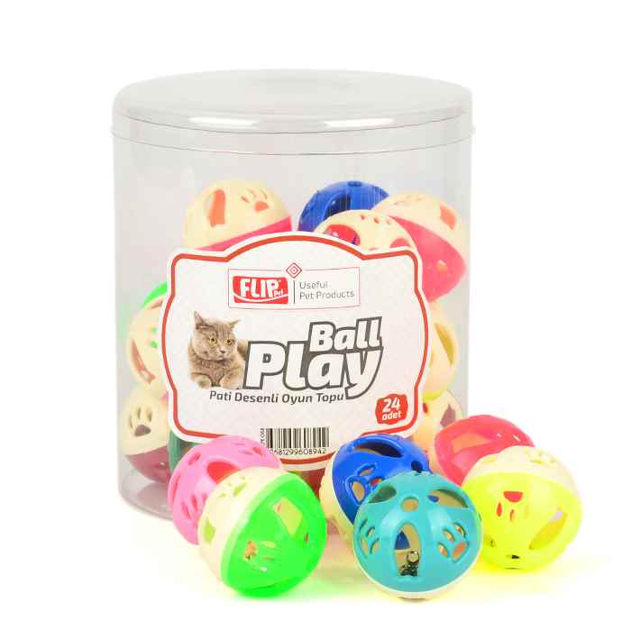 Flip Kedi Oyun Topu Pati Desenli 24