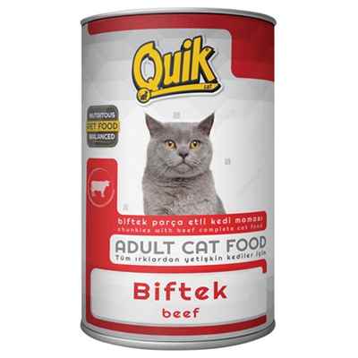 Quik Kedi 415 gr Biftekli Kons. 24 Adet