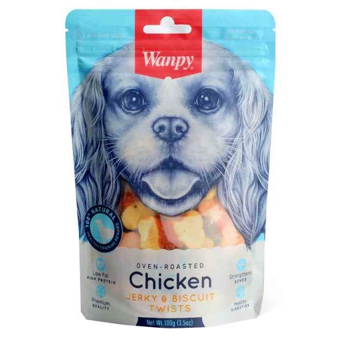 Wanpy Bisküvi Üzeri Tavuk Sargılı 100gr BA-04H  Köpek Ödül