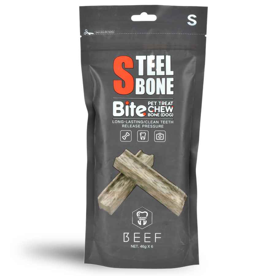 Steel Bone Biftekli Köpek Ödülü 46gr x 6