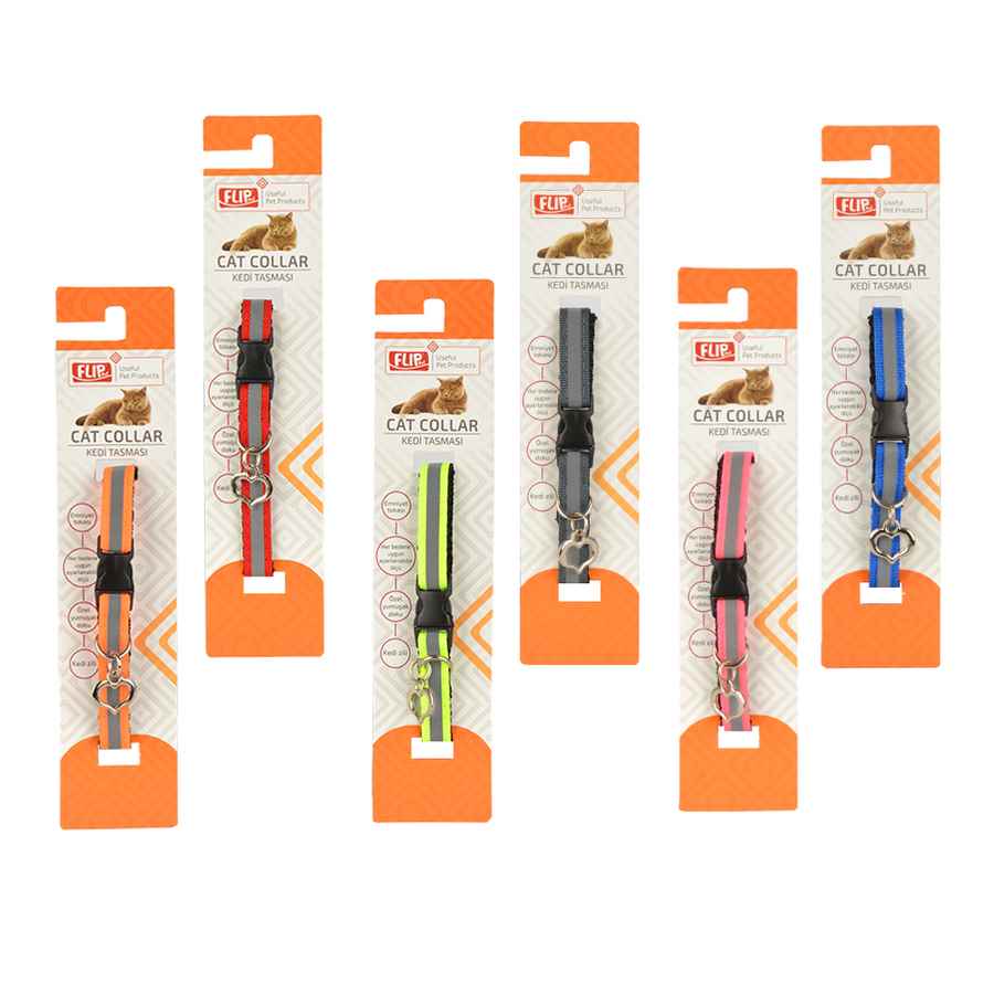 Flip Reflektörlü Kedi Tasması-10 Adet