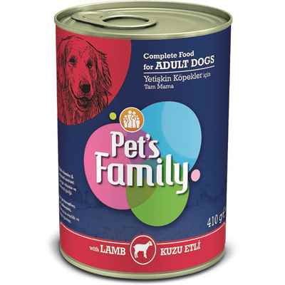 PETS FAMILY KUZU ETLİ KÖPEK KONSERVESİ 410G