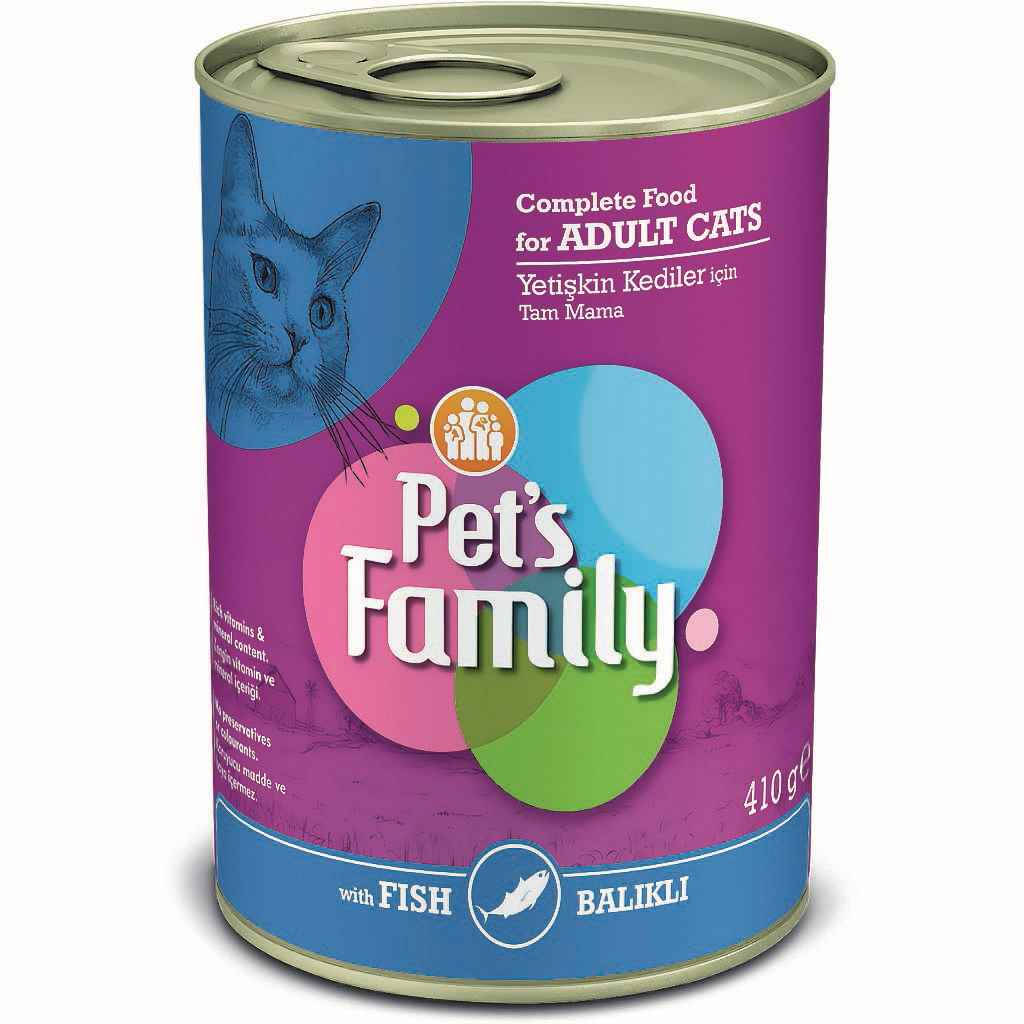PETS FAMILY BALIKLI KEDİ KONSERVESİ 410G