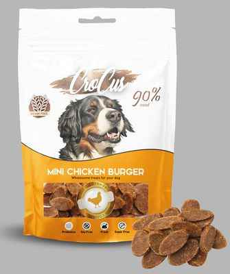 CROCUS MINI TAVUK BURGER TAHILSIZ KÖPEK ÖDÜLÜ 80GR