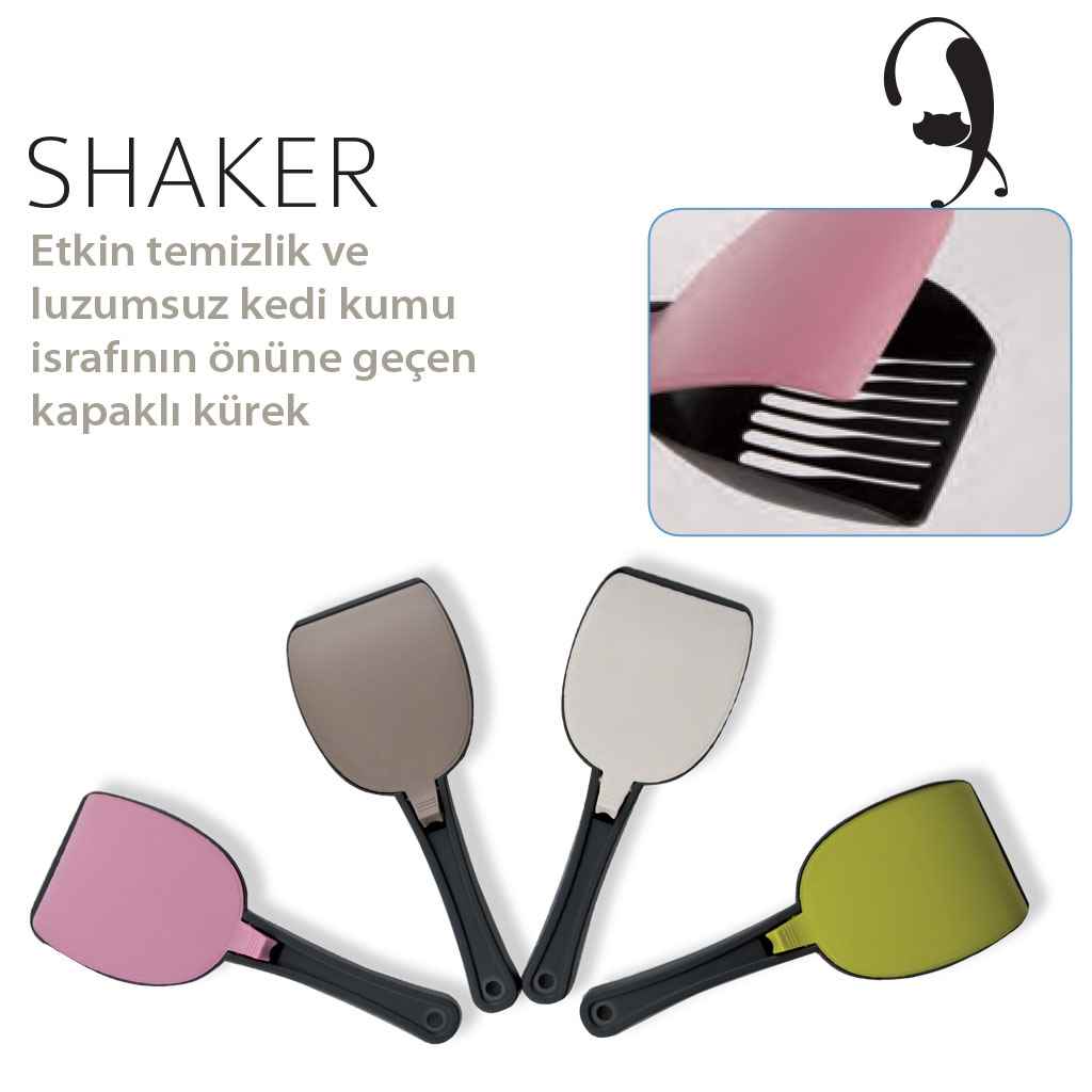 MP KAPAKLI/2 İŞLEVLİ KEDİ TUVALETİ KÜREĞİ SHAKER
