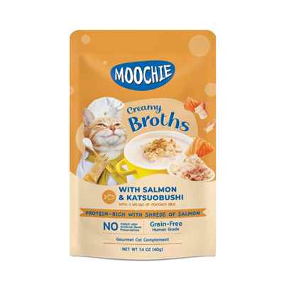 Moochie Çorba Kedi Ödülü Somon-Katsuobushi 4x40 Gr