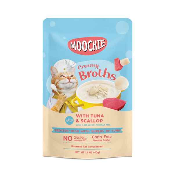 Moochie Çorba Kedi Ödülü Ton-Deniz Tarağı 4x40 Gr