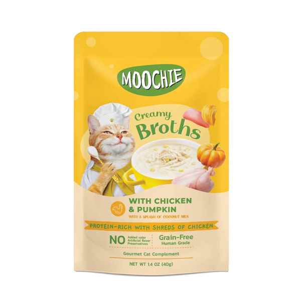 Moochie Çorba Kedi Ödülü Tavuk-Balkabağı 4x40 Gr