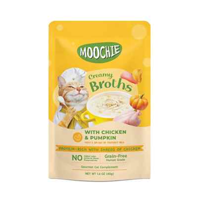 Moochie Çorba Kedi Ödülü Tavuk-Balkabağı 4x40 Gr