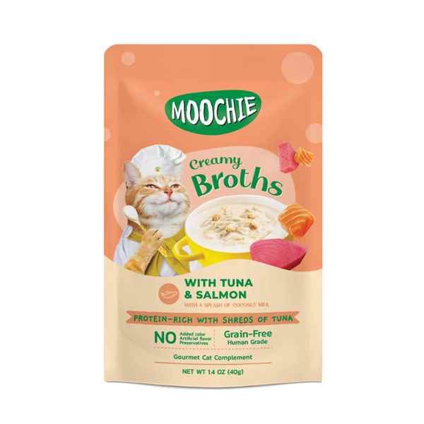 Moochie Çorba Kedi Ödülü Ton-Somon 4x40 Gr