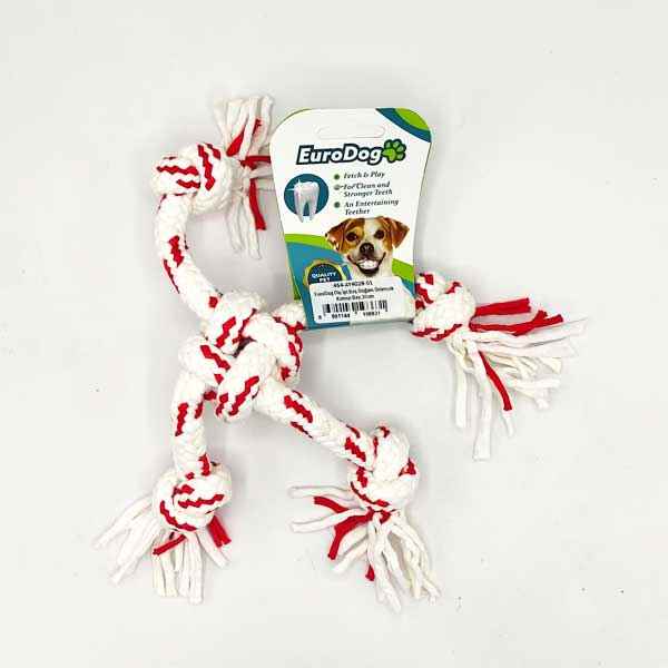 EuroDog Diş İpi Beş Düğüm Örümcek Kırmızı Bey.30cm