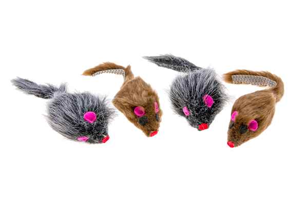 Karlie PELUŞ FARE SİYAH BEYAZ 5 CM