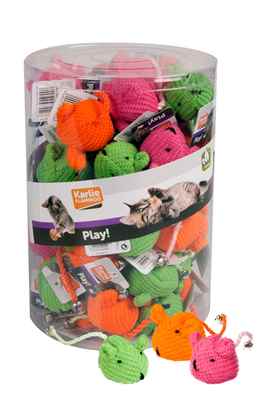 Karlie YÜN FARE OYUNCAK 6CM KARIŞIK RENKLİ 60LI