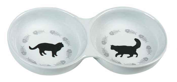 Karlie PORSELEN İKİLİ KEDİ MAMA KABI 150ML
