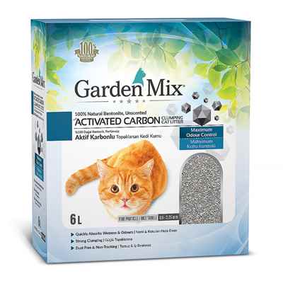GARDENMİX BENTONİT AKTİF KARBONLU KEDİ KUMU 6 LT