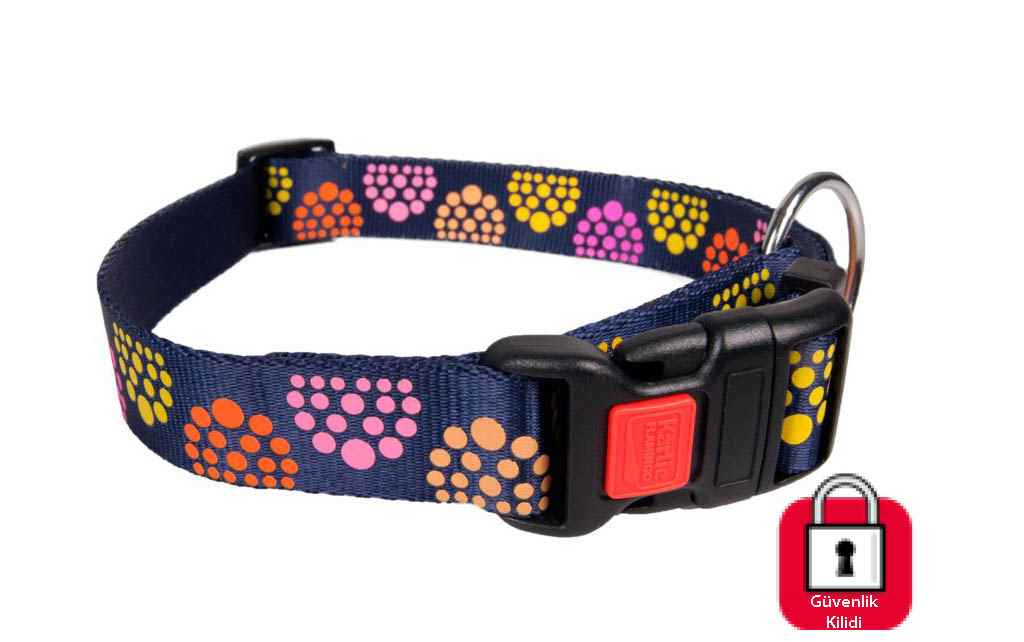 Karlie Kilitli Boyun Tasma L 45-65cm 25mm Mavi