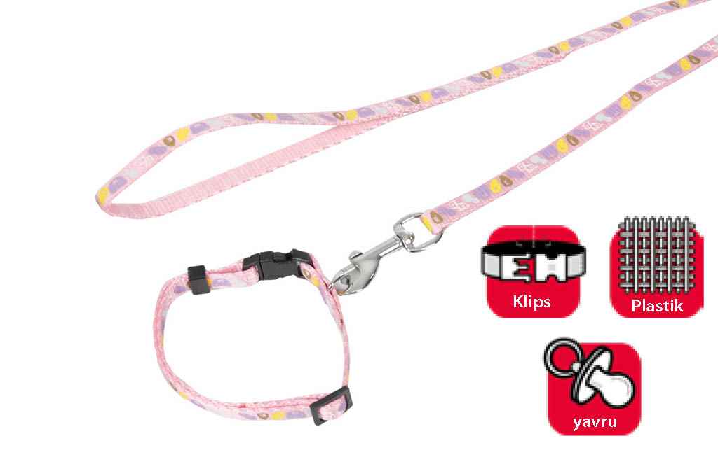 Karlie YAV.KÖP.BOY.TASMA+UZATMA 20-35CM+1MT PEMBE