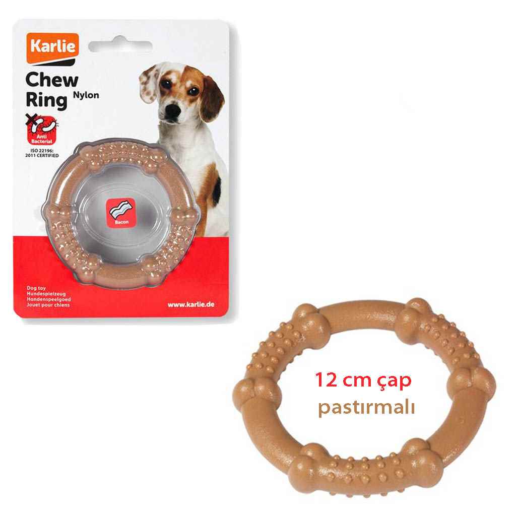 Karlie NAYLON ÇİĞNEME HALKASI PASTIRMALI 12CM 