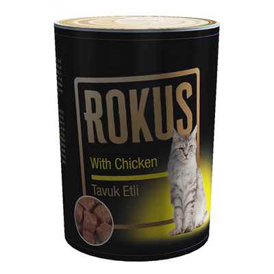 ROKUS TAVUKLU KEDİ KONSERVESİ 410G