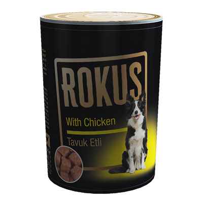 ROKUS TAVUKLU KÖPEK KONSERVESİ 410G