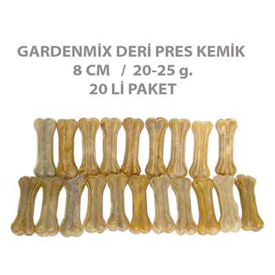 GARDENMİX DERİ PRES KEMİK 8 CM 20-25 g.20 Lİ PAKET