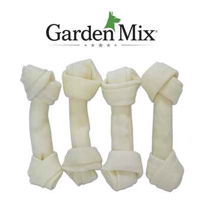 GARDENMIX BEYAZ DÜĞÜMLÜ DERI KEMIK 5-5,5” – 4'LÜ