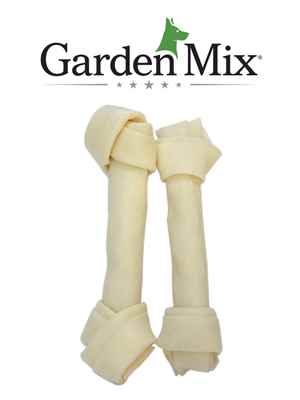 GARDENMIX BEYAZ DÜĞÜMLÜ DERI KEMIK 7-7,5” – 2'LI