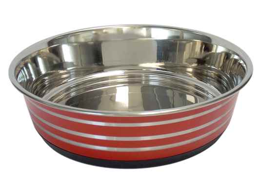 TOMMY RENKLİ KAYDIRMAZLI ÇELİK MAMA KABI 25 CM