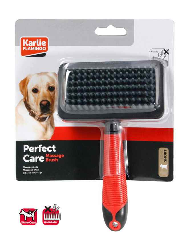 Karlie MASAJ FIRÇASI 19X12X4 CM KIRM.-SİYAH