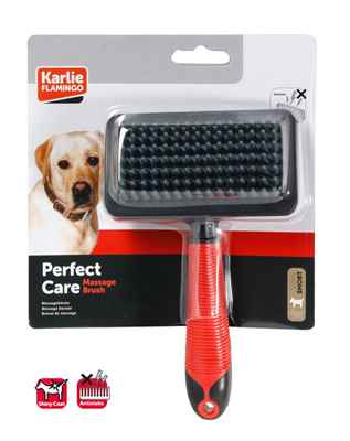 Karlie MASAJ FIRÇASI 19X12X4 CM KIRM.-SİYAH