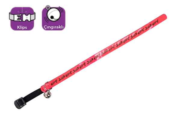 Karlie KEDİ BOY.TAS.ÇING.BALIK DES.30CM PEMBE