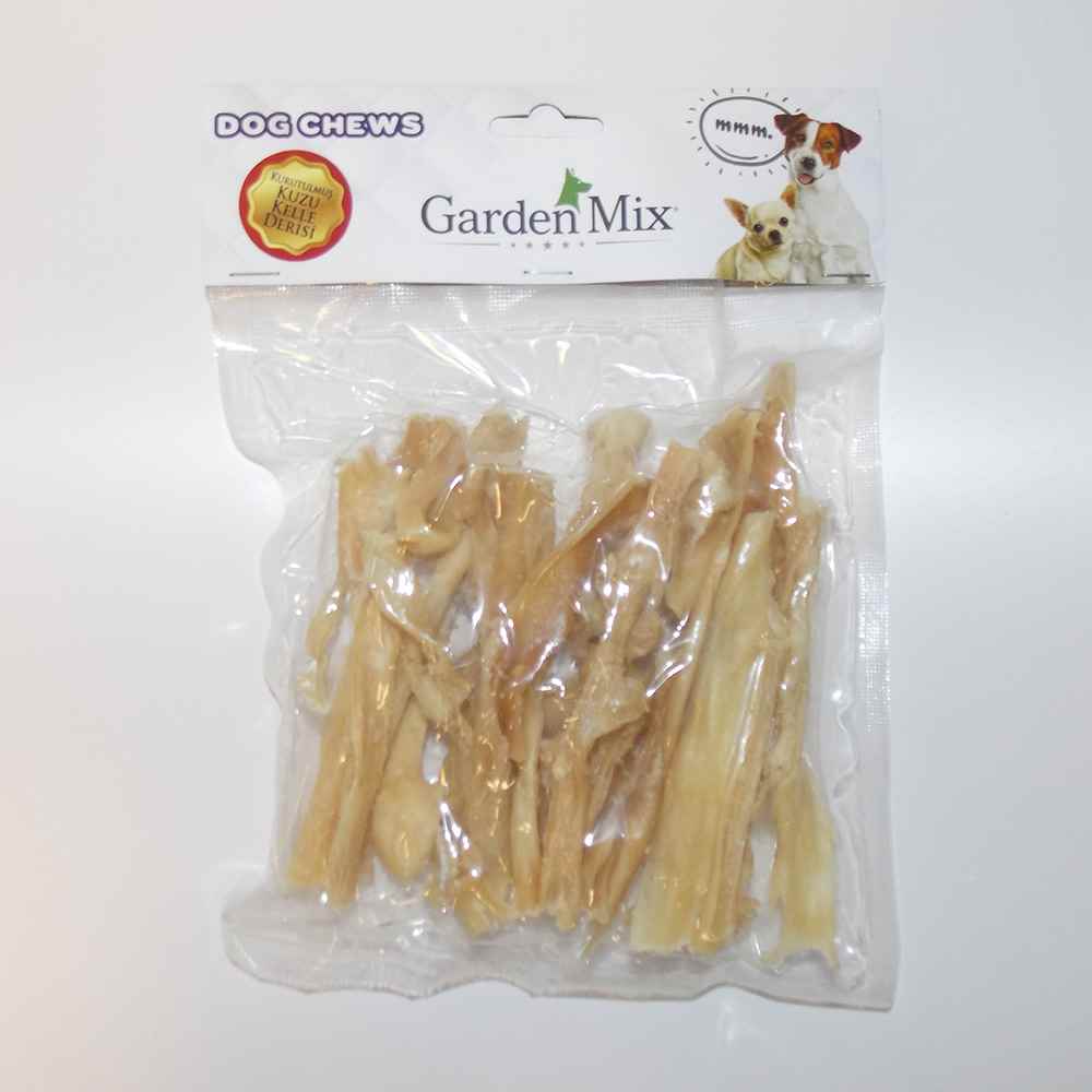 GARDEN MIX KURUTULMUŞ KUZU KELLE DERİSİ BEYAZ100G 