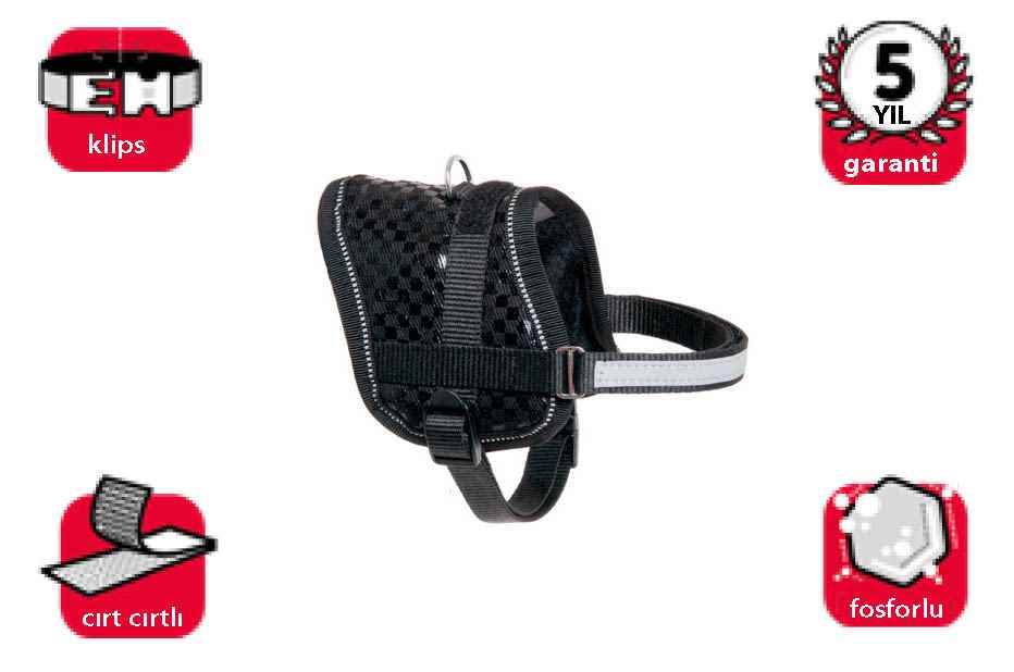 Karlie REFLEKTÖRLÜ GÖĞÜS TASMA XS 26-35CM SİYAH