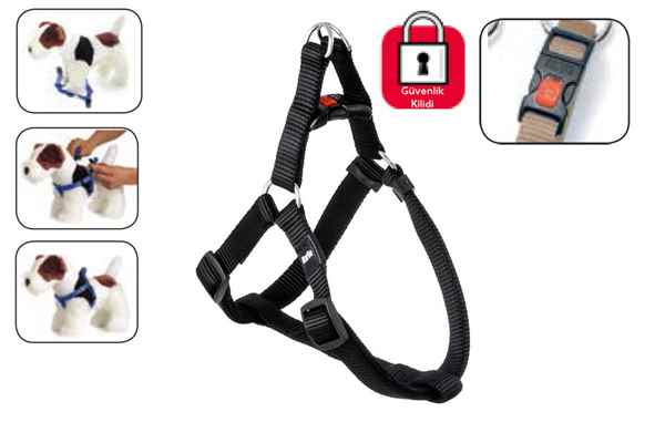 Karlie KİLİTLİ GÖĞÜS TASMA M 40-70 CM SİYAH 