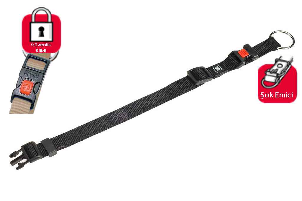 Karlie KİLİTLİ BOYUN TASMA XL 55-75CM SİYAH