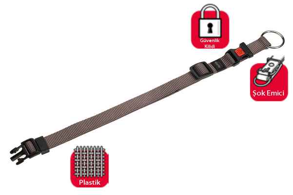 Karlie KİLİTLİ BOYUN TASMA S 30-45CM GRİ