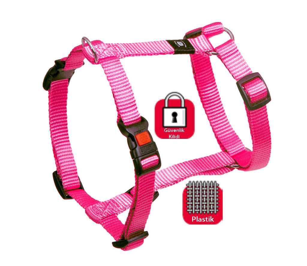 Karlie KİLİTLİ GÖĞÜS TASMA XL 90-120CM PEMBE