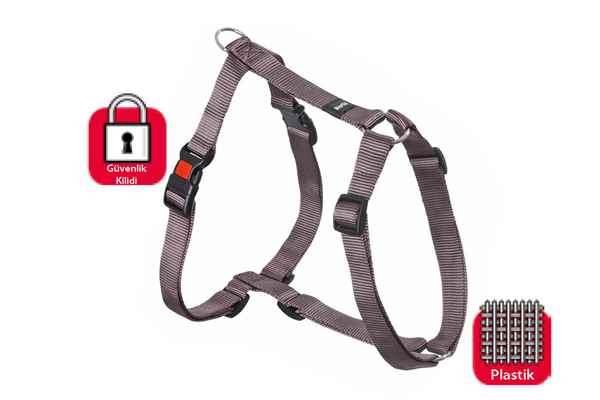 Karlie KİLİTLİ GÖĞÜS TASMA L 65-100 CM GRİ