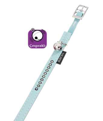 Karlie DERİ TAŞLI KEDİ TAS.XS 30CM-11MM AÇIK MAVİ