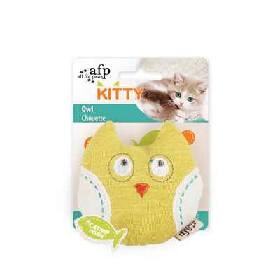 Afp Kitty - Peluş Sarı Baykuş Yavru Kedi Oyuncak
