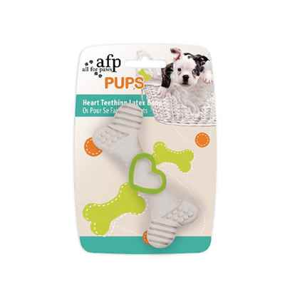 Afp Pups-Heart Teething Lateks Kemik Yavru K.Yeşil