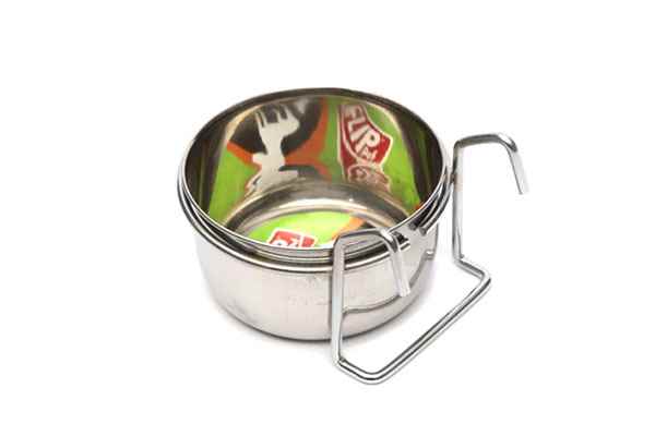 10 Oz. KE-3291H  Flip Askılı Çelik Kuş Yemliği