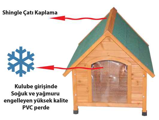 TOMMY AHŞAP KÖPEK KULUBESİ 84X102X87-L