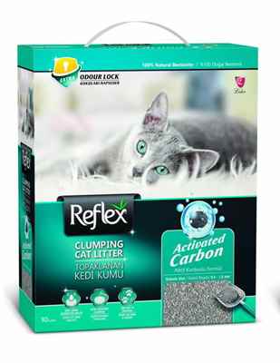 REFLEX AKTİF KARBONLU TOPAKLANAN KEDİ KUMU 10LT