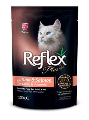 Reflex Plus Tuna ve Karidesli Pouch Kedi Konserve Jöle İçinde Et Parçacıklı 100 Gr