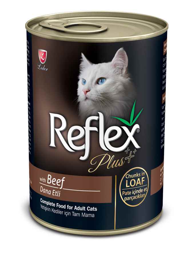 Reflex Plus Biftekli Kedi Konserve Pate İçinde Et Parçacıklı 400 Gr
